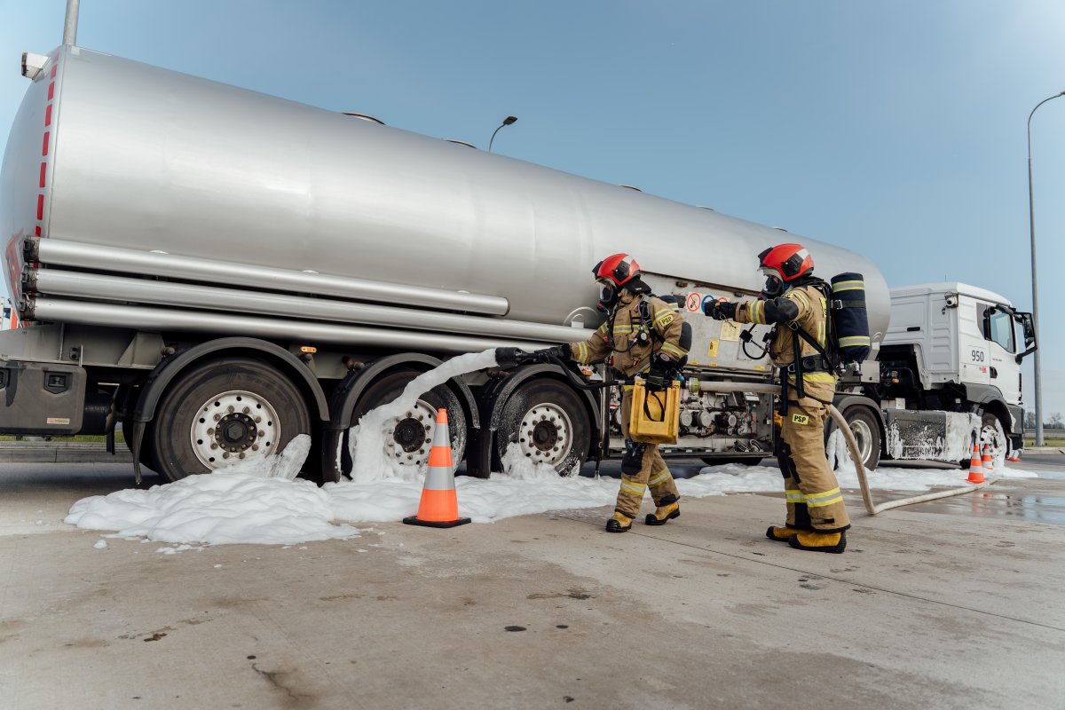 MOL Polska Straż Pożarna Ćwiczenia Stacja Paliw